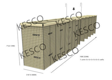 Barrières de mil 12 Hesco pour la lutte contre les inondations et les fortifications militaires