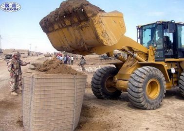 Barrières remplies de sable de géotextile militaire, type galvanisé plongé chaud barrières de Hesco