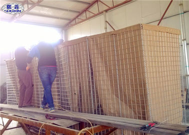 Barrière 1x1x1M de boîte soudée par défensive de Hesco Gabion avec le tissu de géotextile
