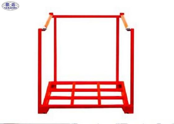 Acier portatif de pneu empilant l'étagère rouge pliante résistante de stockage de supports