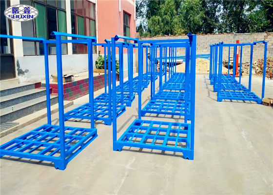 Les supports empilables de pneu pour l'entrepôt, saupoudrent les supports en acier empilables en métal enduit