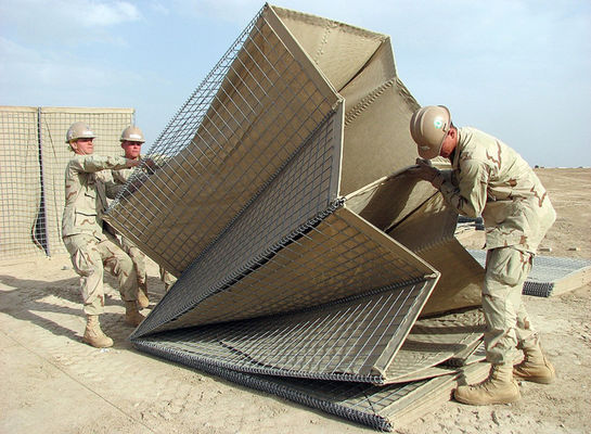 Protection d'inondation soudée militaire de Mesh Gabion Hesco Wall For