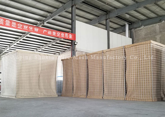 Barrières défensives de Hesco MIL19 de couleur de sable pour militaire