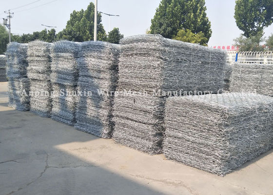 paniers résistants de Gabion de fer galvanisé à chaud de pierre remplis par 2x1x1m