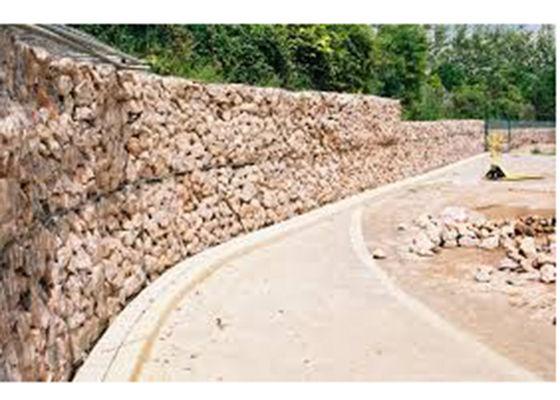 Le PVC d'hexagone a enduit des paniers d'acier inoxydable Gabion pour l'empêchement