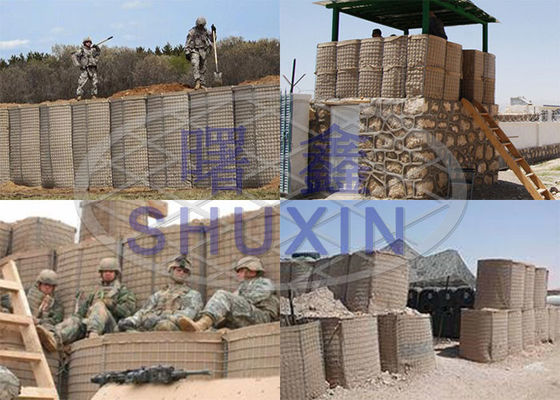 Barrières remplies de sable 5m grandes galvanisées à chaud militaires standard