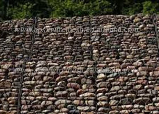 La pierre tissée de boîte de mur de soutènement du grillage 2.0mm Gabion a rempli