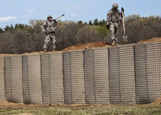Mil10 a galvanisé la barrière défensive de soudure 4mm de suffisance militaire de sable
