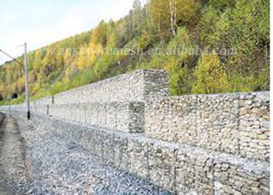 Le PVC a enduit le mur galvanisé de Gabion met en cage le contrôle d'érosion