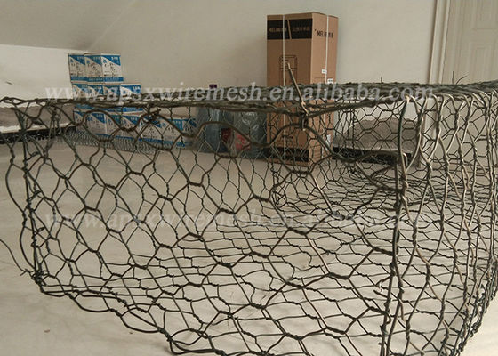 Le PVC pliant facile a enduit le panier hexagonal de Gabion pour l'eau et la protection du sol