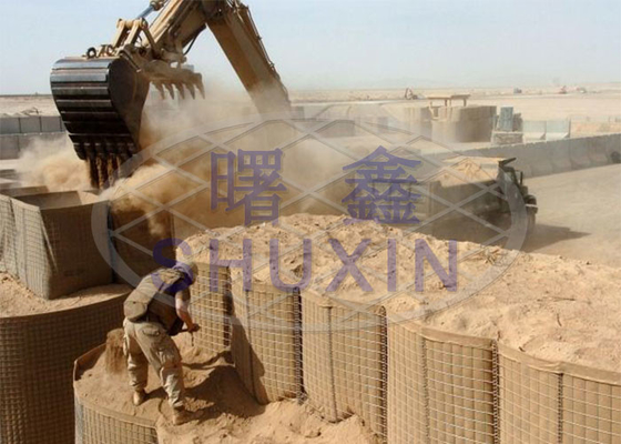 Défensive remplie de sable de barrières de Gabion Galfan mil 19 de géotextile