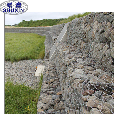 Paniers galvanisés antirouille de Galfan Gabion d'hexagone pour la protection de digue