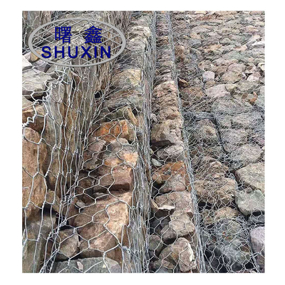 le PVC hexagonal de trou de 2.7mm a enduit les paniers 4x1x1 M de Gabion
