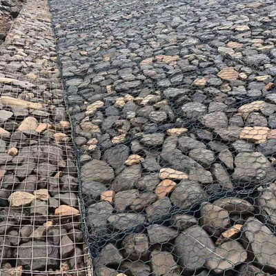 Armure à faible teneur en carbone de torsion de la boîte remplie par pierre trois du fil d'acier 1x1x2 M Gabion Fence Baskets
