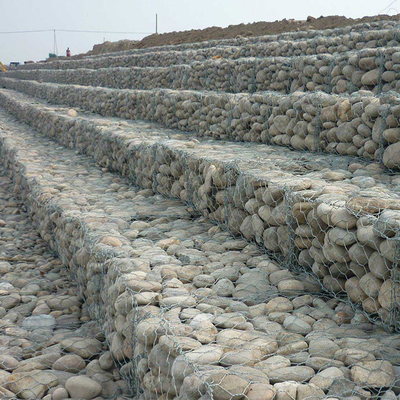 grillage galvanisé par 3.4mm de mur de soutènement de paniers de Gabion de barrière du fer 4x1x1