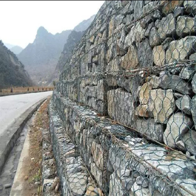 fil galvanisé à chaud Mesh For River Regulation Gabion de paniers en acier de 3*1*1m