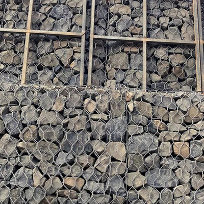 la norme de 2m x de 1m x de 1m a galvanisé le fil hexagonal Mesh For Retaining Walls de cage en acier de pierre