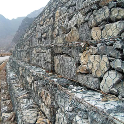 le fil hexagonal Mesh Gabion Hot Dipped Galvanized et PVC de 2x1x1m a enduit
